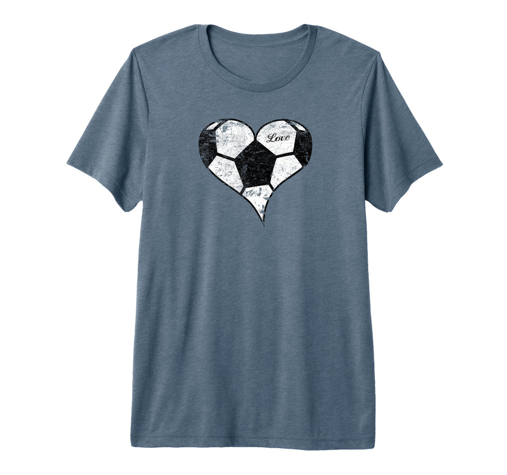 Soccer Love Soccer Heart Soccer Mom T-Shirt - Custom Art Print for Adults
