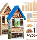 2 PK Large Cedar Wood Insect House Kit for DIY Project Backyard Insect House, Bee House, Nesting Habitat Shelters, Garden Shelter for Bees, Butterflies, Bugs