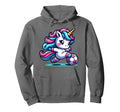Footballer Unicorn Fans Soccer Team Hoodie - Streetwear Style Unisex