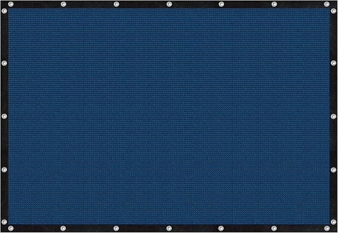 VICLLAX Shade Fabric Sun Shade Cloth with Every 2 FT Grommets for Patio Garden Pergola Cover Canopy 20x24 FT, Dark Blue