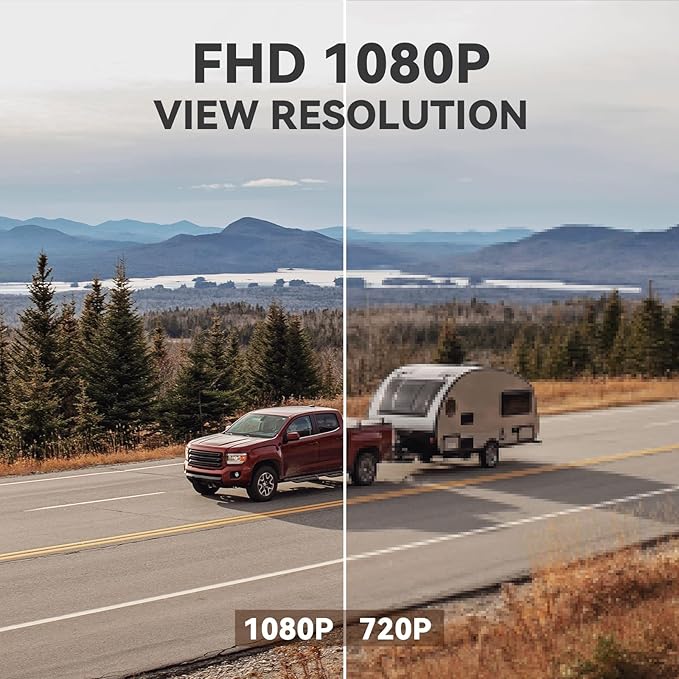 eRapta Wireless Backup Camera Magnetic: 5” Portable, 1-Min Install-Free Trailer Backup Camera with FHD1080P, Infrared Night Vision, 150° Wide-Angle View for Trailer/RV/Truck/Car/Tractor ACT501