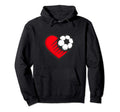 Soccer Heart Player Sports Mom Soccer Hoodie - Novelty Apparel Men Women