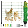 Electric Fence Netting, 164'L x 35.4" H Electric Fence Kit for Livestock, Goat, Dog, Hogs, Double Spiked Portable Electric Poultry Farm Fence, Electric Mesh Fence