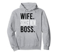Wife Soccer Mom Boss Coach Sports Hoodie - Custom Art Print Men Women