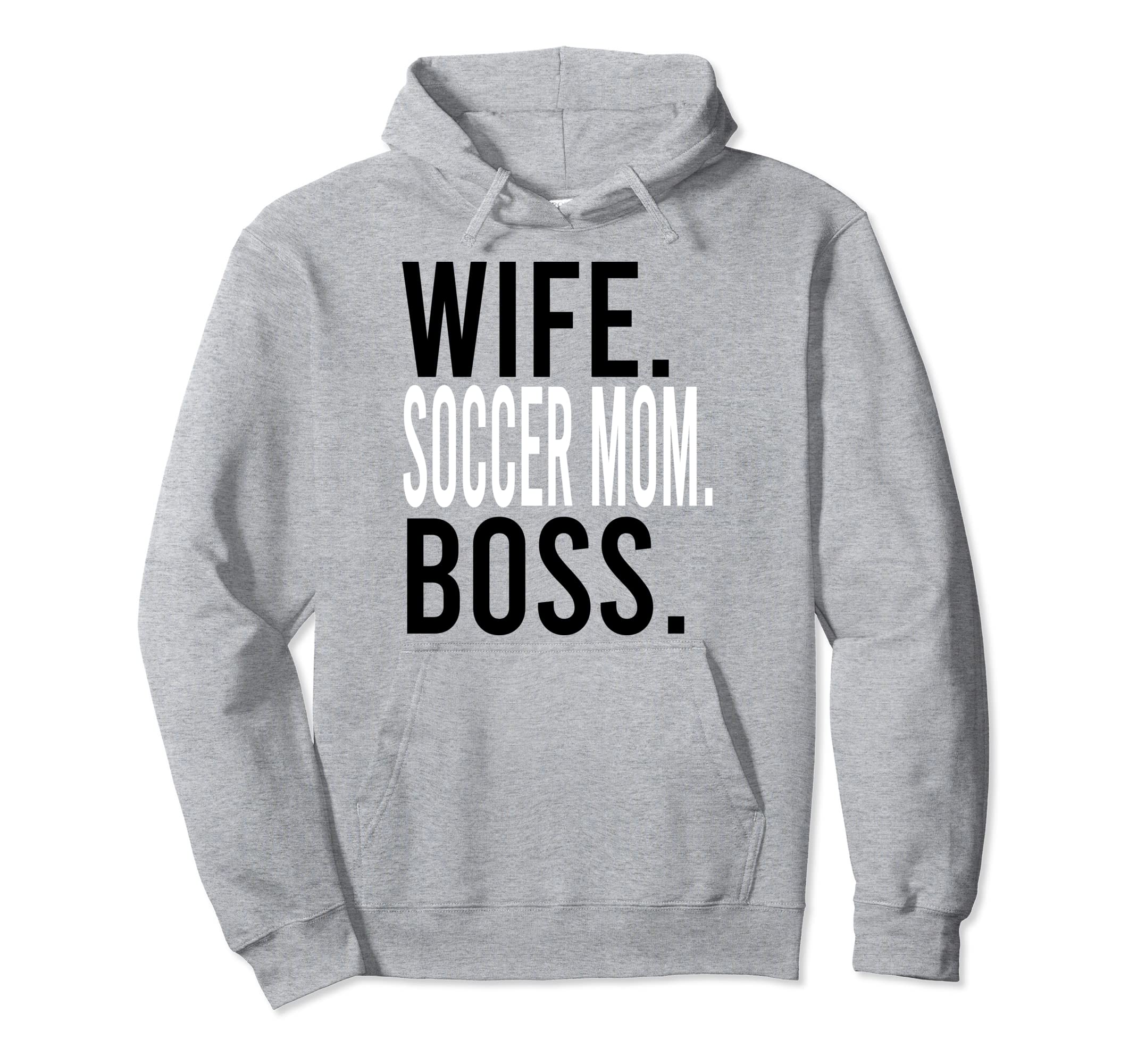 Wife Soccer Mom Boss Coach Sports Hoodie - Custom Art Print Men Women