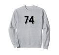 Number 74 80S 90S Soccer Team Sweatshirt - Minimalist Print Men Women