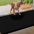 IM HOME Extra Large 71" x 25" Black Dog Door Mats for Muddy Paws, Chenille Absorbent Dog Mat, Non Slip Heavy Mud Mat for Dogs, Soft Pet Bed Mat for Entryway, Mud Paws, Inside Floor
