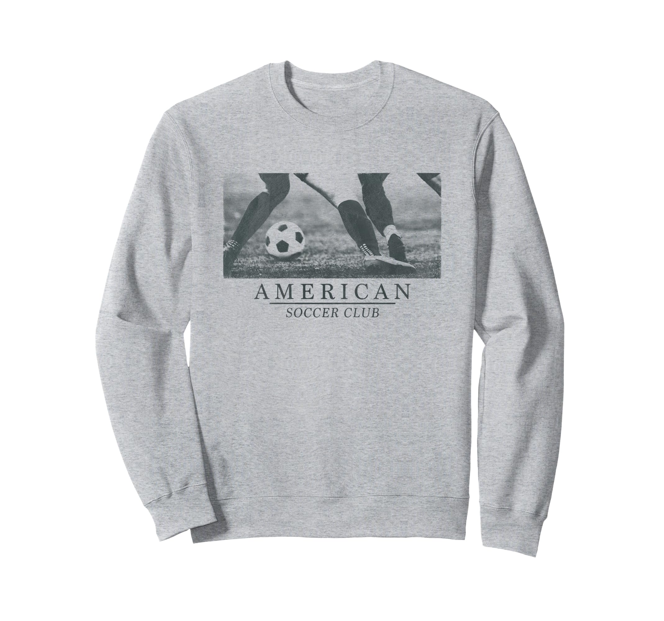 Trendy American Soccer Clun Distressed Sweatshirt - Novelty Apparel Unisex