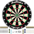 WIN.MAX Dart Board - Bristle Steel Tip Dartboard Dart Boards for Adults Bristle Steel Tip Dartboard Set with 12 Darts Metal Tip