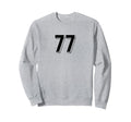 Number 77 80S 90S Soccer Team Sweatshirt - Minimalist Print for Adults