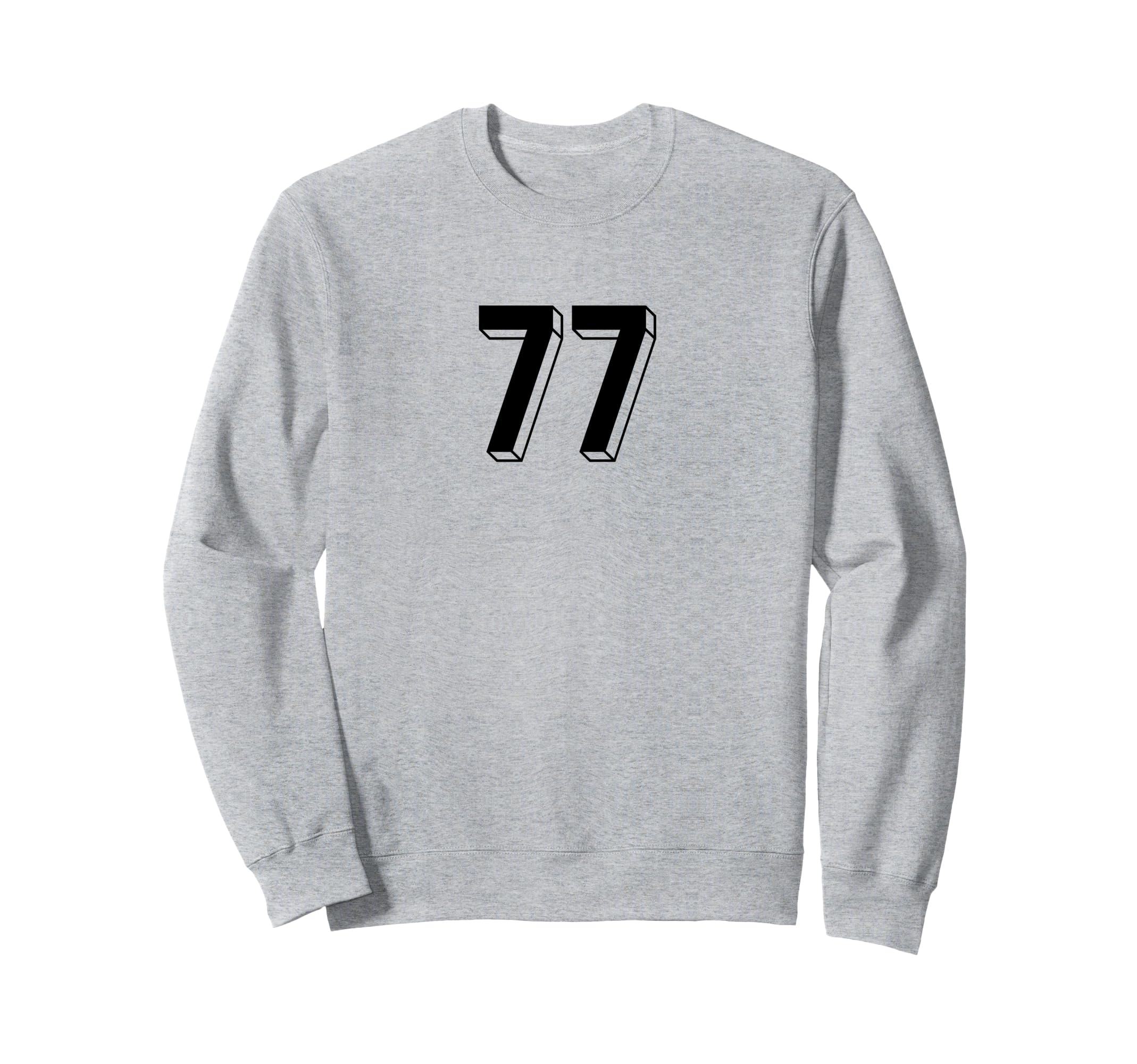Number 77 80S 90S Soccer Team Sweatshirt - Minimalist Print for Adults
