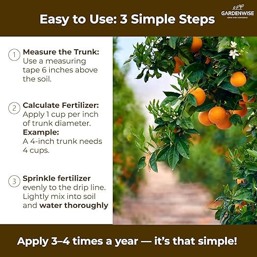 Professional Citrus Fertilizer + Vital Micronutrients; Perfect Balanced NPK for All Citrus; for Indoor and Outdoor Plants; Orange, Lime, Avocado and Lemon Tree Fertilizer (1/2 Quart)