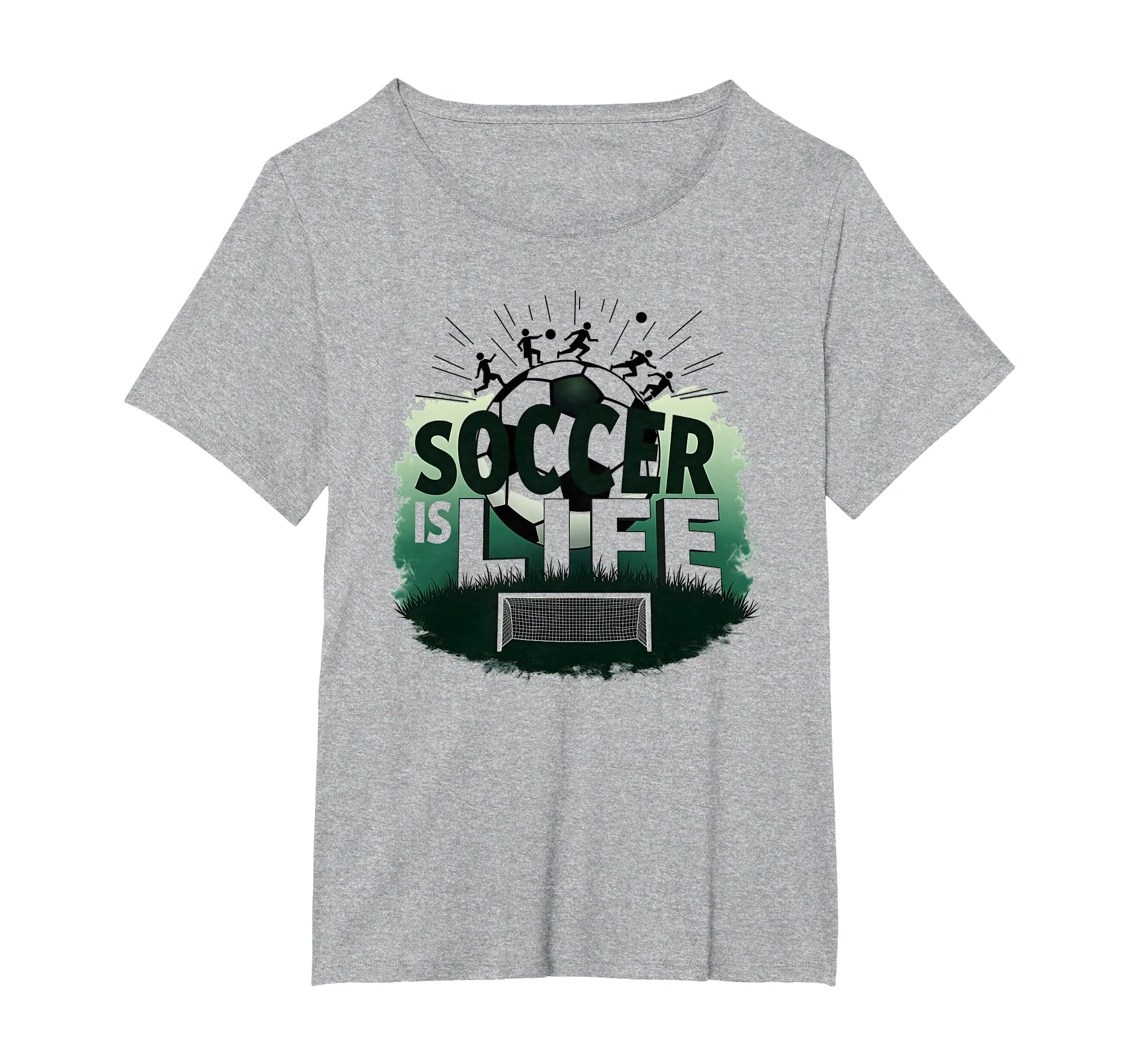 Soccer Is Life Inspiring T-Shirt - Casual Everyday Wear for Adults