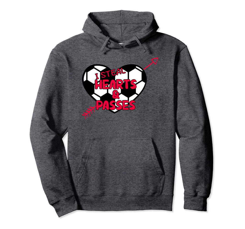 Soccer Ball Valentines Day Heart Arrow Hoodie - Unique Graphic for Adults
