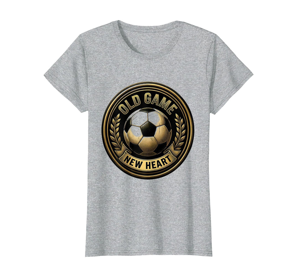 Soccer Ball Old Game New Heart T-Shirt - Casual Everyday Wear Men Women