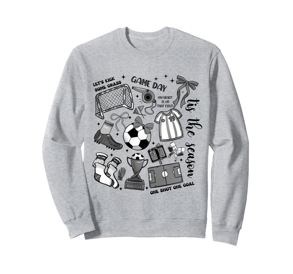 Game Day Soccer Coquette Soccer Sweatshirt - Fun Novelty Design Men Women