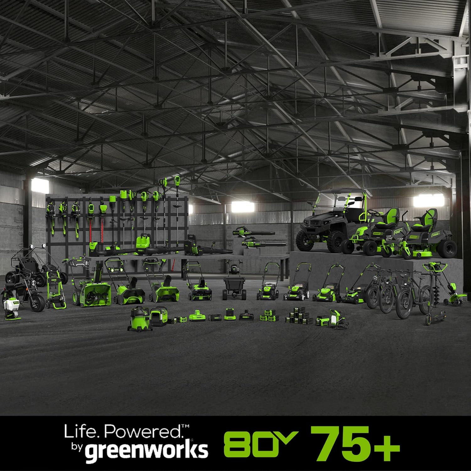 Greenworks 80V 16 inch Brushless String Trimmer, 2.0Ah Battery & Rapid Charger Included, ST80L210