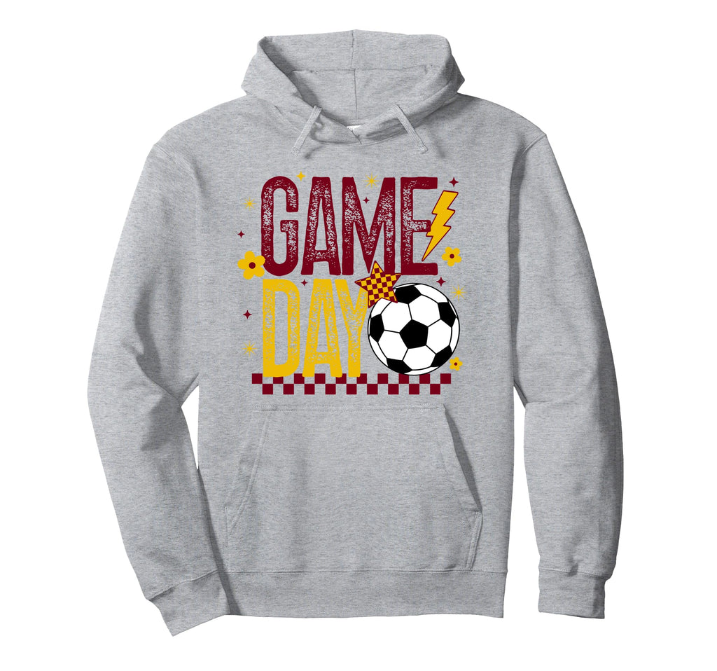 Game Day Soccer Season Maroon And Hoodie - Casual Everyday Wear for Adults