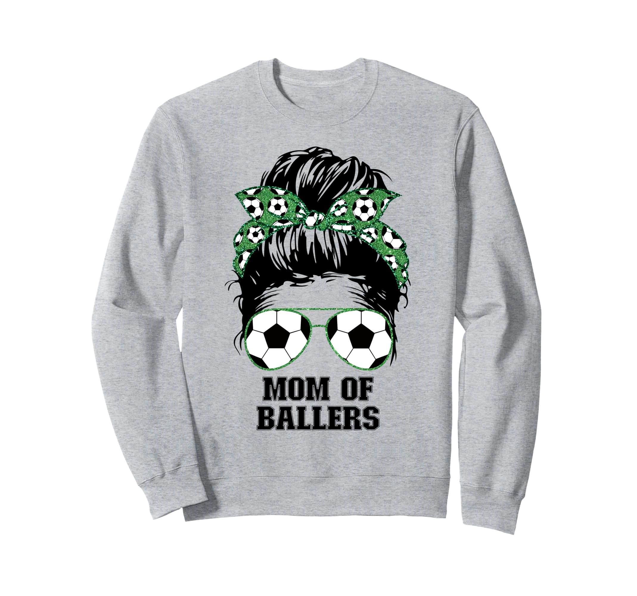 Mom Ballers Messy Bun Womens Sweatshirt - Minimalist Print for Adults