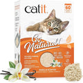 Catit - Go Natural Pea Husk Clumping Cat Litter - Lightweight, Dust Free, Easy Cleaning & Scooping, Flushable Kitty Litter with Odor Control & Subtle Fragrance - 12.3 Lbs, Vanilla Scented