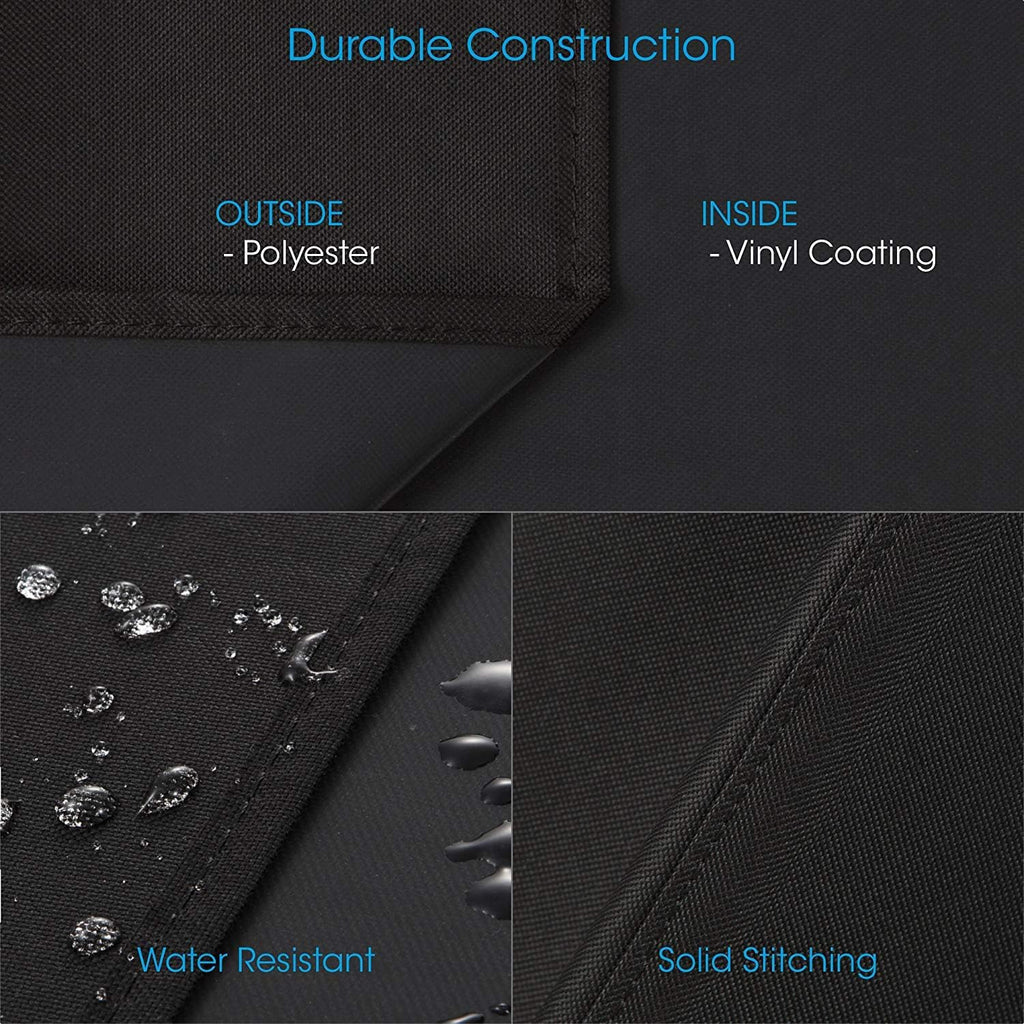 Unicook Grill Cover for Weber Q 100/1000 Q 200/2000 Grills with Q Portable Cart, Compared to Weber 7113, Heavy Duty Waterproof Full Length BBQ Cover, Outdoor Fade Resistant Material, Black