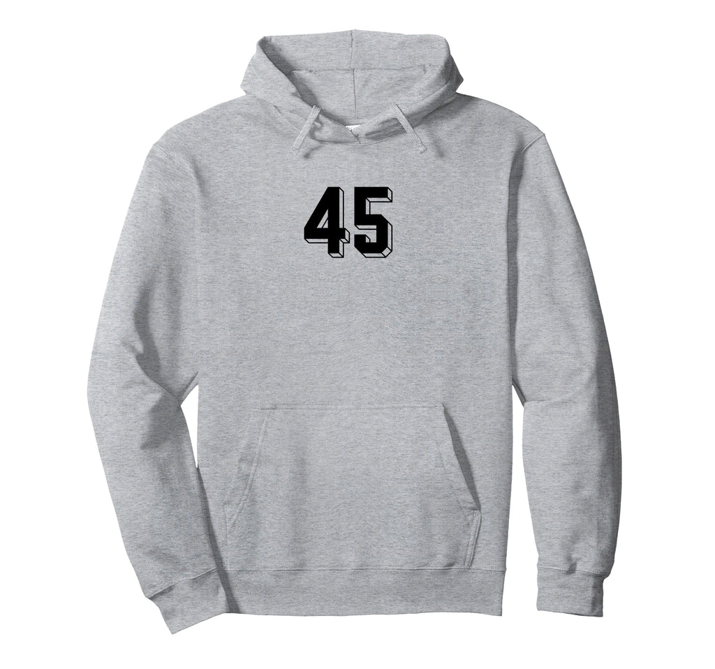 Number 45 80S 90S Soccer Team Jersey Hoodie - Trendy Graphic for Adults