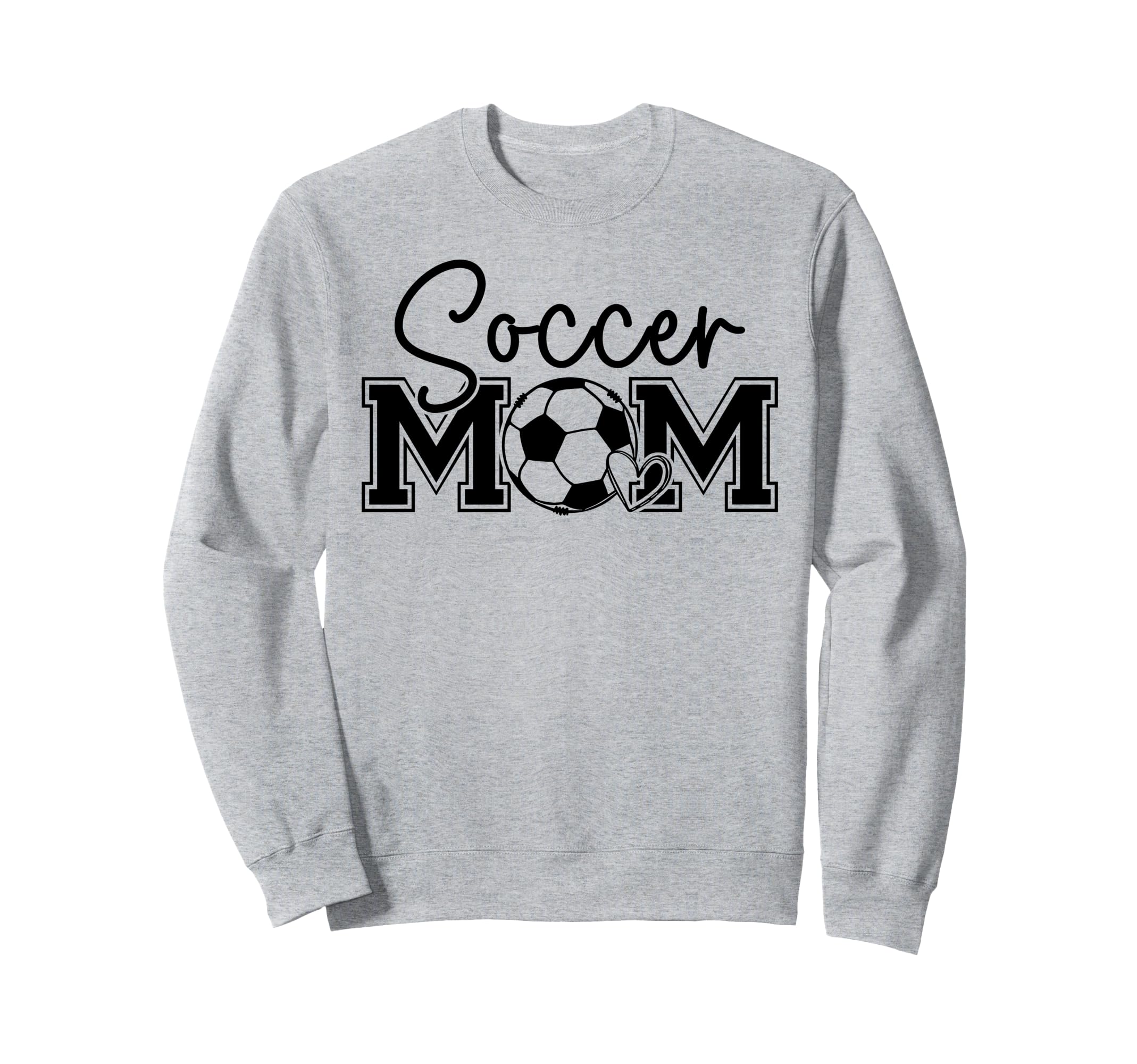 Soccer Mom Heart Game Day Vibes Soccer Sweatshirt - Graphic Print Unisex