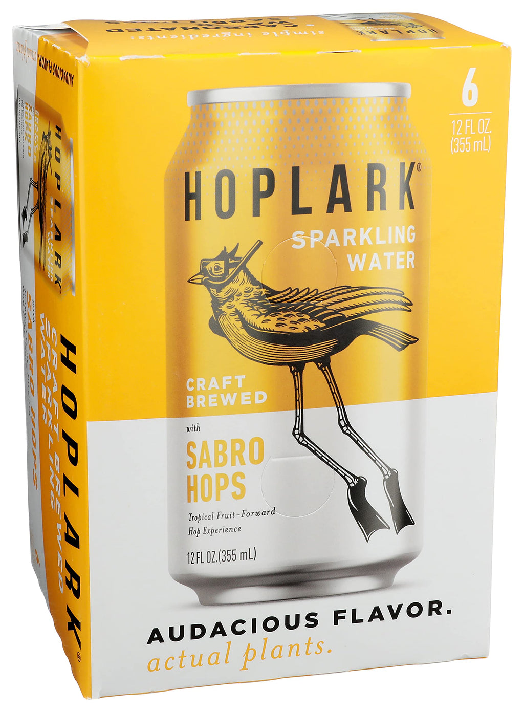 Hoplark Hoptea Sparkling Water, Sabro Hops, 12 oz, Pack of 24