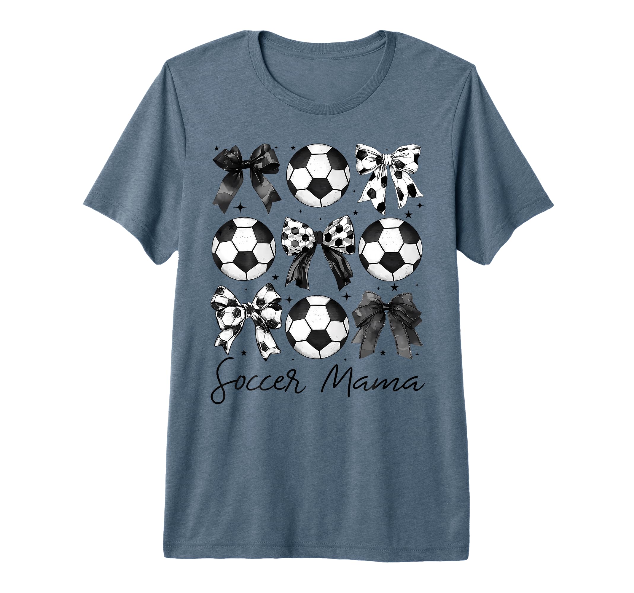 Soccer Mama Coquette Bow Soccer Mom Tri T-Shirt - Unique Graphic Men Women