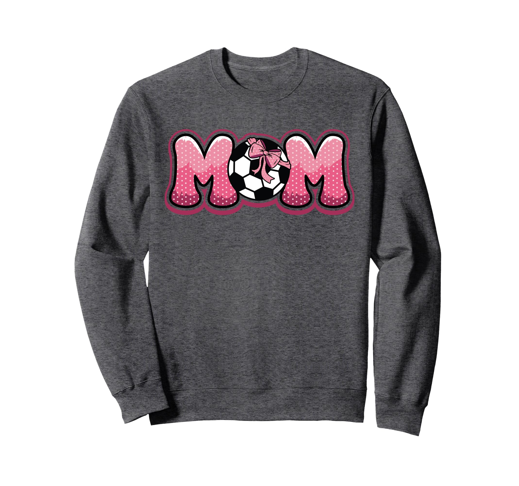 Soccer Mom Coquette Bow Game Day Mama Sweatshirt - Unique Graphic Unisex