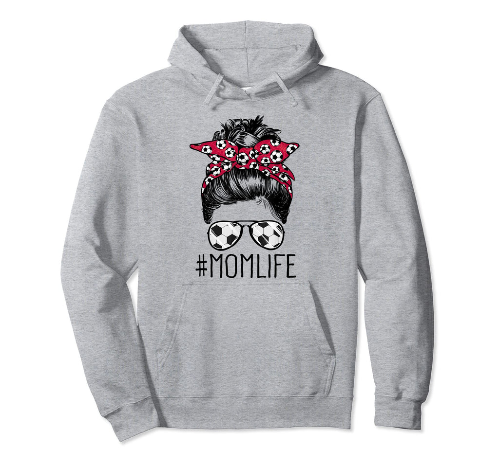 Soccer Mom Funny Soccer Ball Glasses Bow Hoodie - Trendy Graphic Unisex