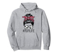 Soccer Mom Funny Soccer Ball Glasses Bow Hoodie - Trendy Graphic Unisex
