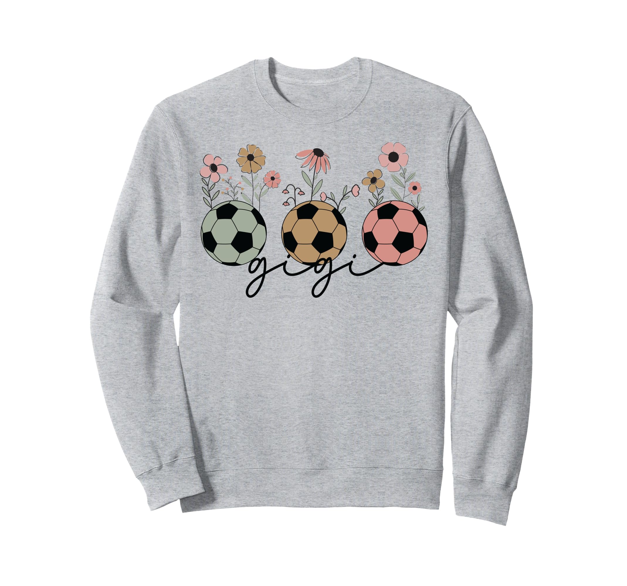 Soccer Gigi Grandma Wildflower Sweatshirt - Trendy Graphic for Adults
