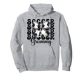 Soccer Grammy Soccer Grandma Coquette Bow Hoodie - Minimalist Print Unisex