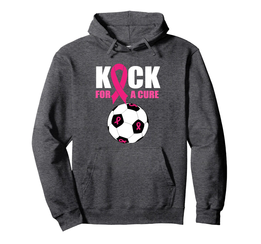 Breast Cancer Soccer Football Kick Cure Hoodie - Custom Art Print Unisex