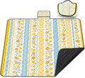 Extra Large Picnic Blanket Waterproof,80"x 80"Foldable Machine Washable Beach Blanket,Outdoor Blanket for 6-8 Adults,Suitable for Indoor Crawling,Park Beach,Camping,Hiking,Family Travel(Floral Print)