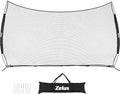 12x9ft / 16x10ft Barricade Backstop Net, Ball Sports Barrier, Practice Net for Baseball, Softball, Lacrosse, Soccer, Basketball and More