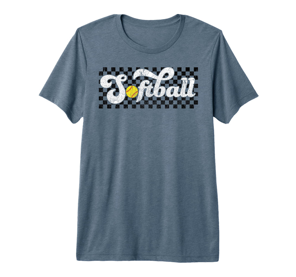 Softball Family Mom Dad Grandma T-Shirt - Casual Everyday Wear Men Women