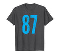 Number 87 Distressed Sport Team T-Shirt - Streetwear Style Men Women