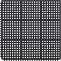 Ottomanson Heavy Duty Rubber Floor Mat – Non-Slip, Waterproof, Easy to Clean – Anti-Fatigue Mat for Commercial Kitchens, Restaurants, Workshops – Oil Resistant, Hose Washable – 36" x 36", Black