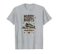 Muddy Boots Proud Hearts Soccer Mom T-Shirt - Fun Novelty Design Men Women