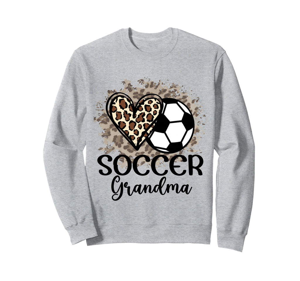 Soccer Grandma Funny Leopard Sweatshirt - Casual Everyday Wear Unisex