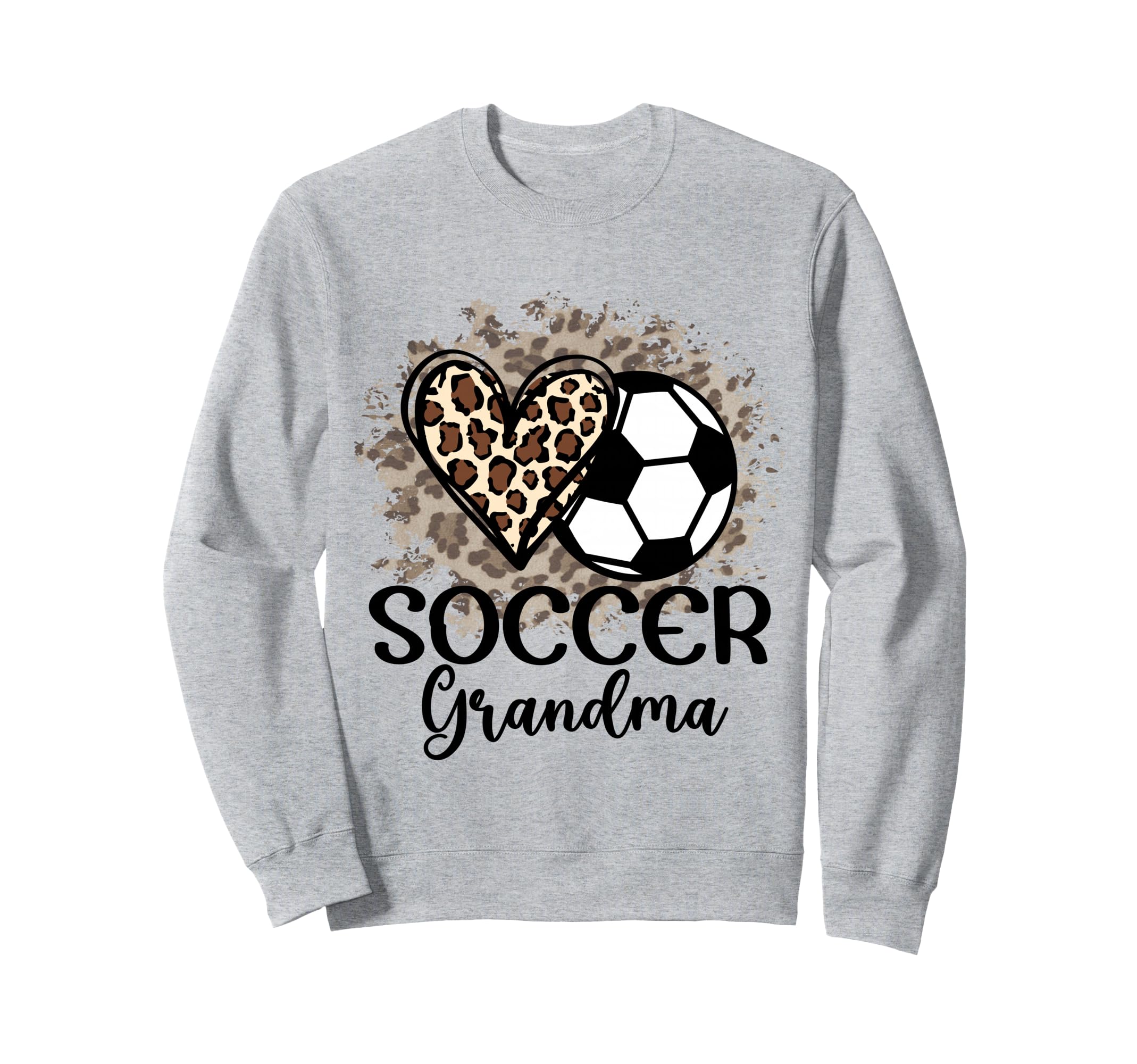 Soccer Grandma Funny Leopard Sweatshirt - Casual Everyday Wear Unisex