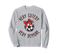 Very Cutesy Very Demure Soccer Sweatshirt - Fun Novelty Design Men Women