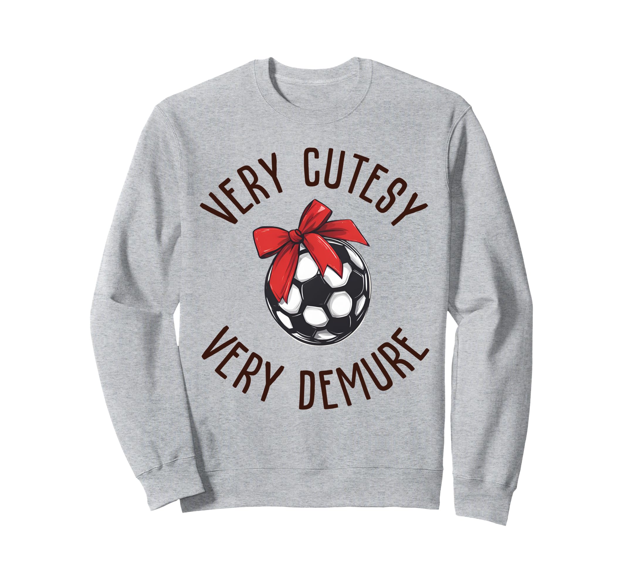 Very Cutesy Very Demure Soccer Sweatshirt - Minimalist Print for Adults
