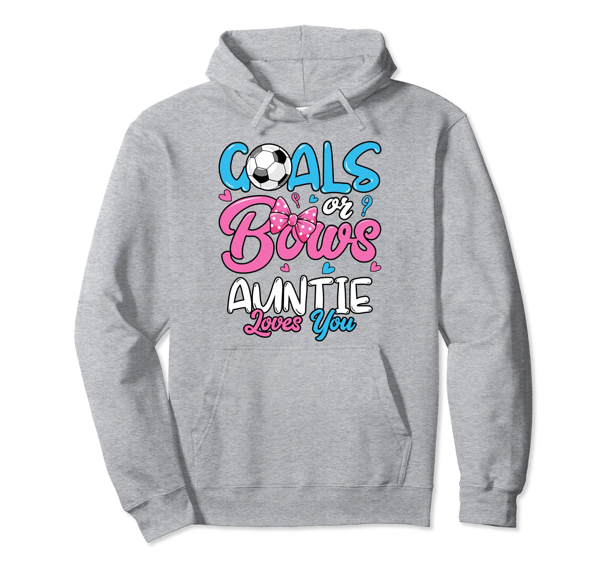 Gender Reveal Goals Or Bows Hoodie - Casual Everyday Wear for Adults
