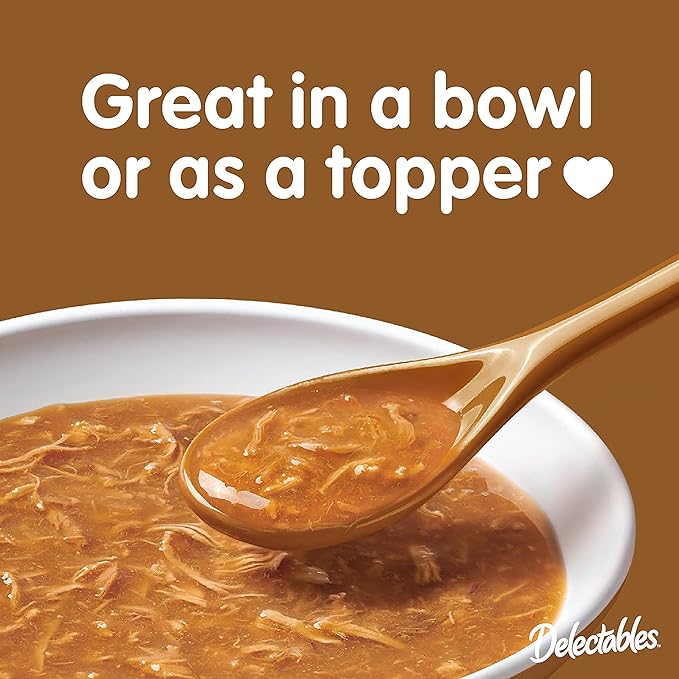 New! Delectables Gravy Lickable Wet Cat Treat & Food Topper, Variety, 30 Pack