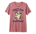 Soccer Pretty Vibe Unicorn Player Mode T-Shirt - Novelty Apparel Men Women