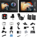 Eagle i15 ProMax Real 4k30FPS 20MP WiFi Action Camera Touch Screen EIS Stabilization Dual Screens Underwater Waterproof Sports Camera, 2 Batteries, Dock, External Microphone, Accessories Kit