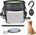 CONLI Dog Treat Pouch with Folding Bowl and Training Clicker, Treat Pouches for Pet Training Built-in Poop Bag Dispenser, Dog Training Treat Pouch for Pet Training Walking